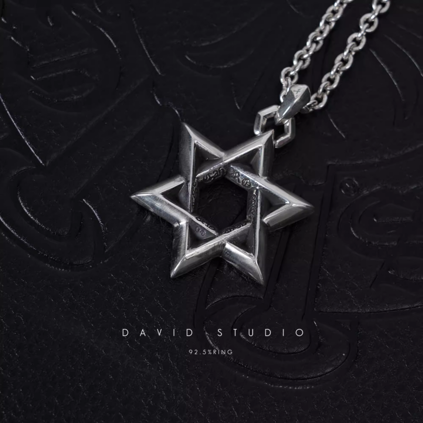 LARGE STAR OF DAVID PENDANT – ROLL CHAIN
