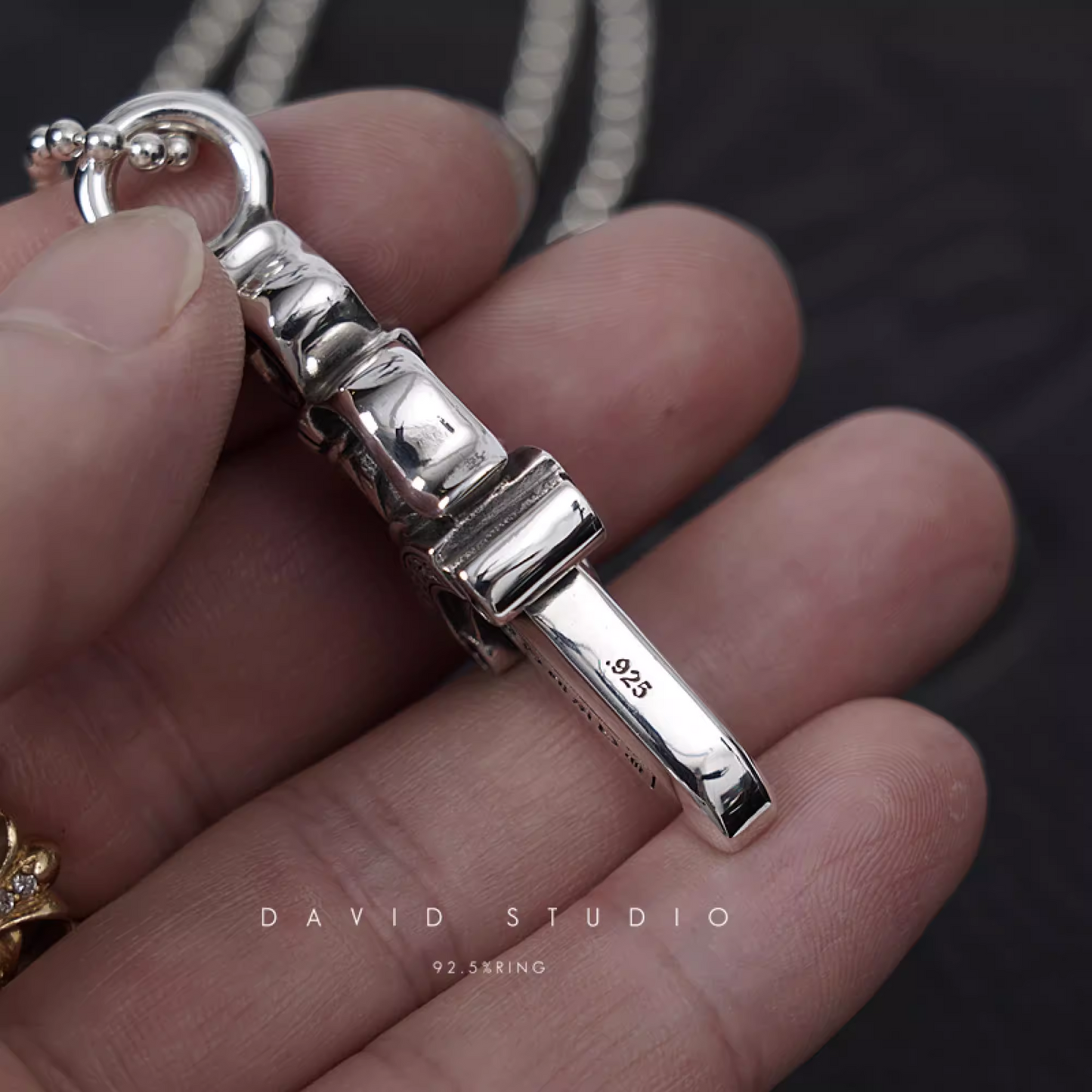 DOUBLE DAGGER PENDANT – BALL CHAIN