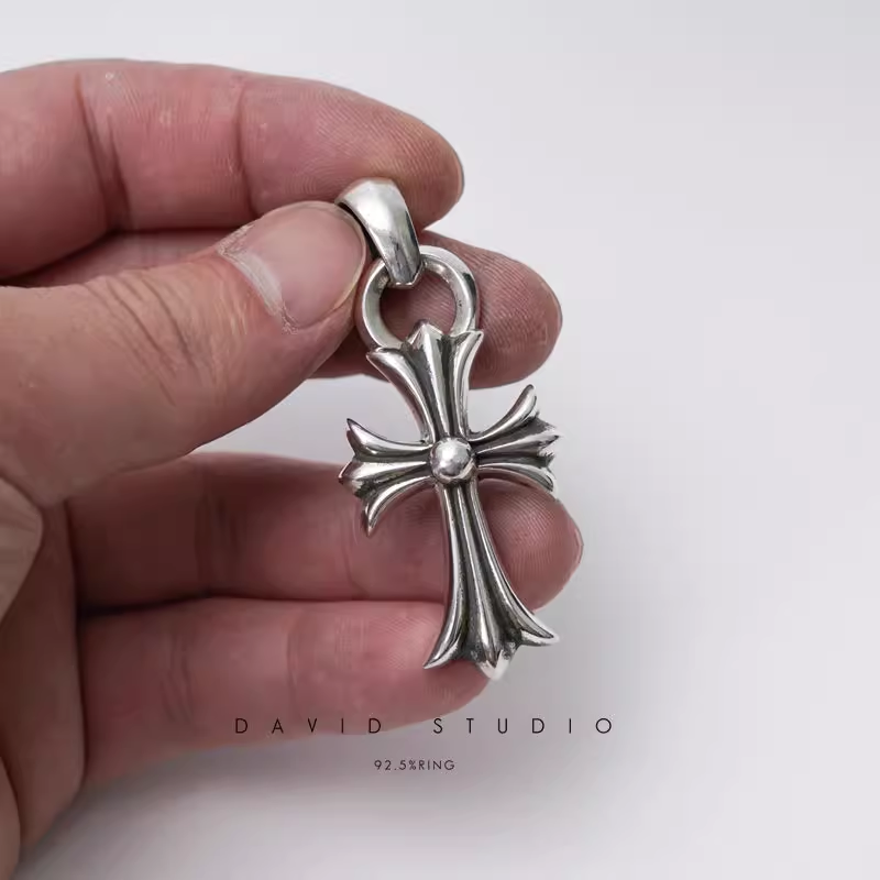 SMALL CROSS PENDANT WITH BAIL
