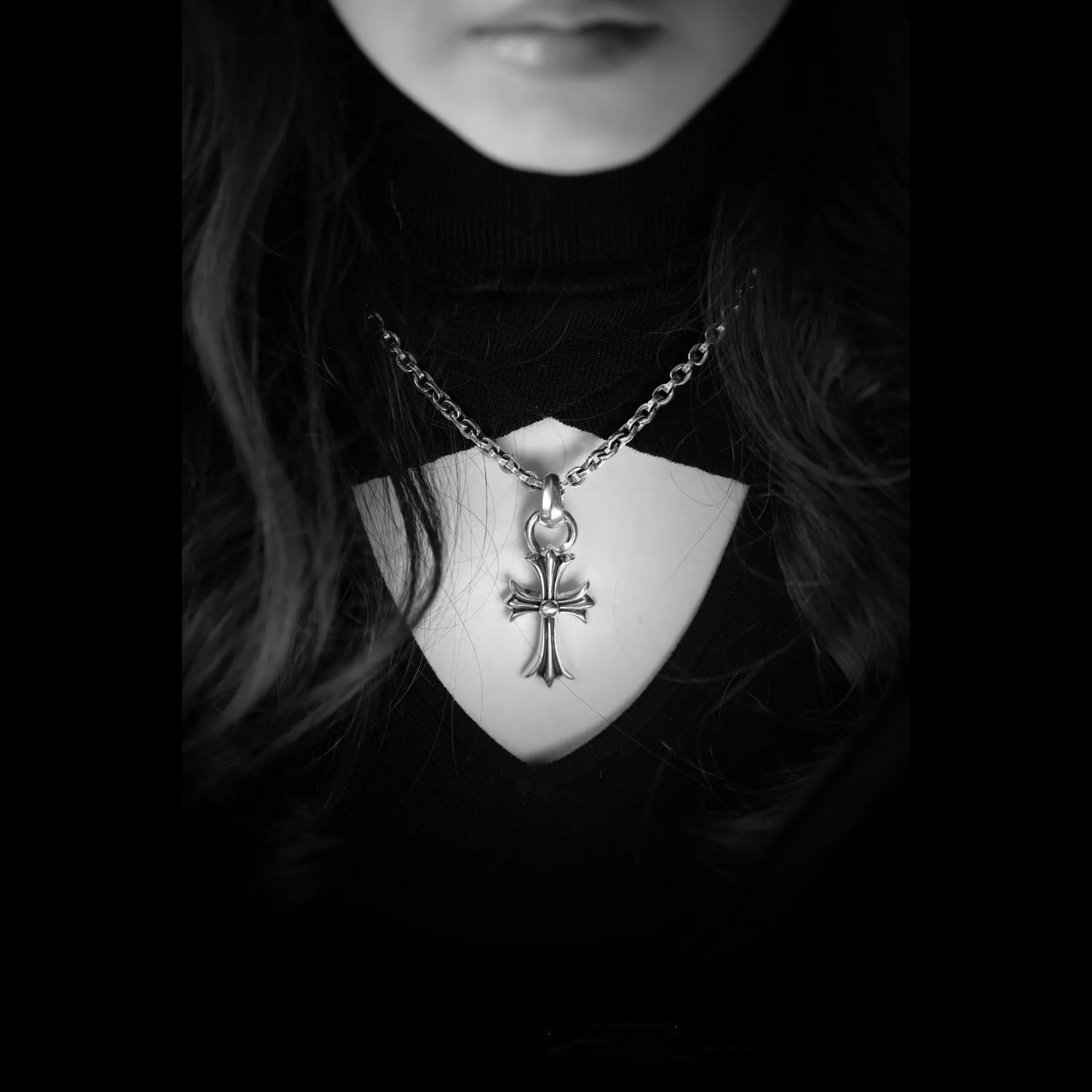 SMALL CROSS PENDANT WITH BAIL
