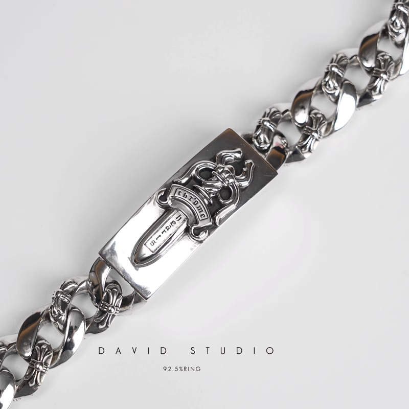 DAGGER ID FANCY LINK CLIP BRACELET