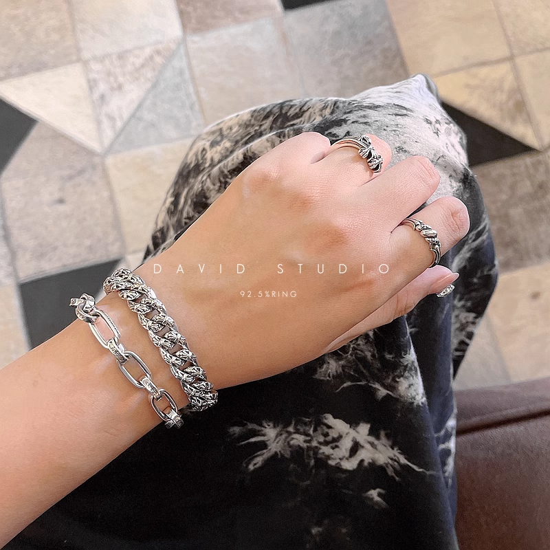 INSCRIBED LOGO CHAIN BRACELET