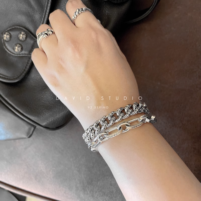 INSCRIBED LOGO CHAIN BRACELET