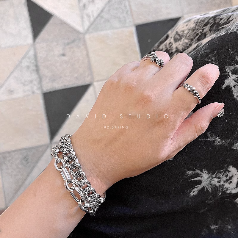 INSCRIBED LOGO CHAIN BRACELET
