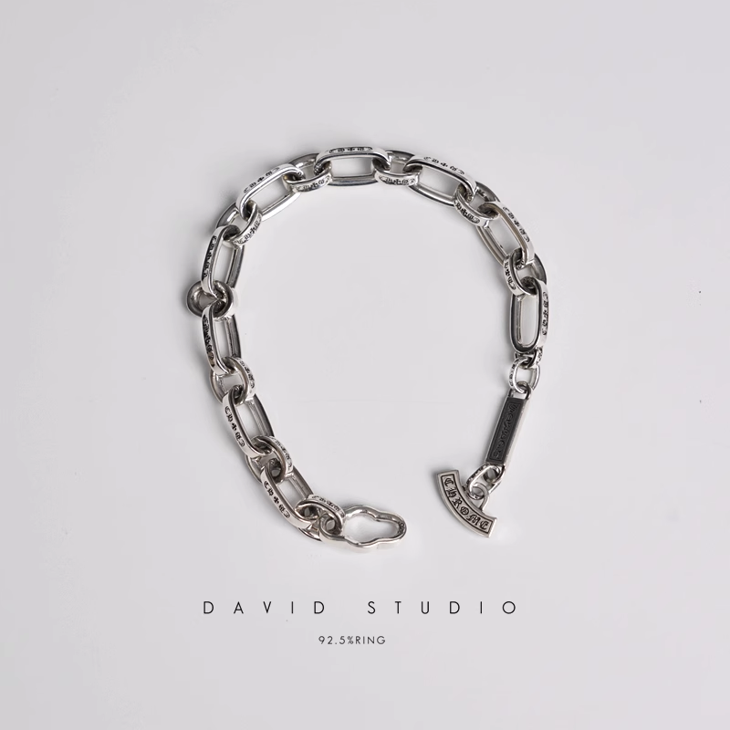 INSCRIBED LOGO CHAIN BRACELET