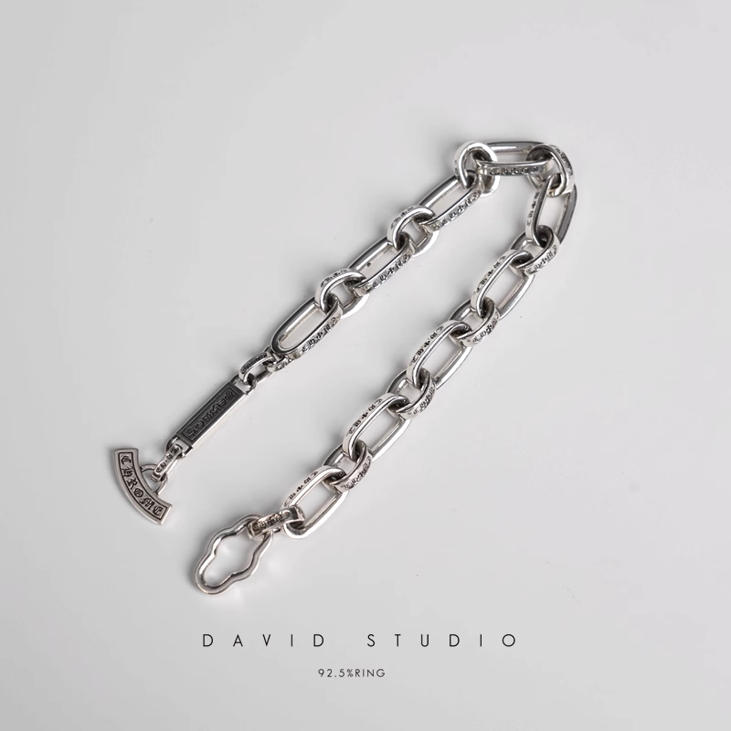 INSCRIBED LOGO CHAIN BRACELET