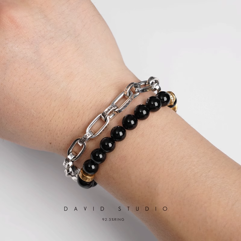 INSCRIBED LOGO CHAIN BRACELET
