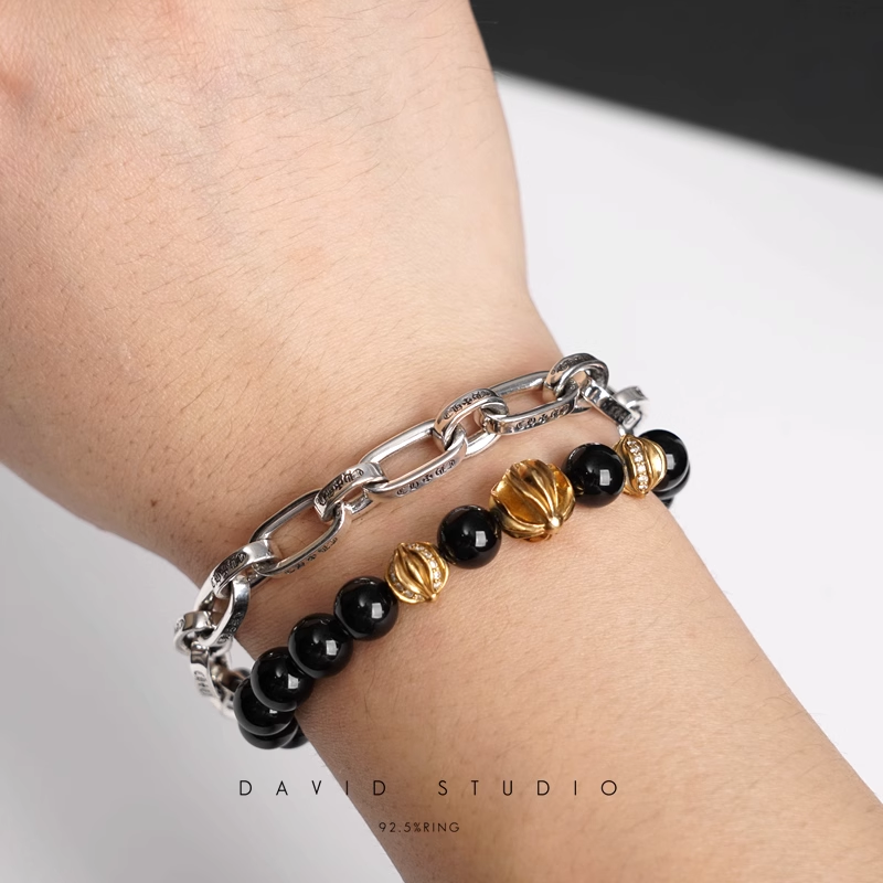 INSCRIBED LOGO CHAIN BRACELET