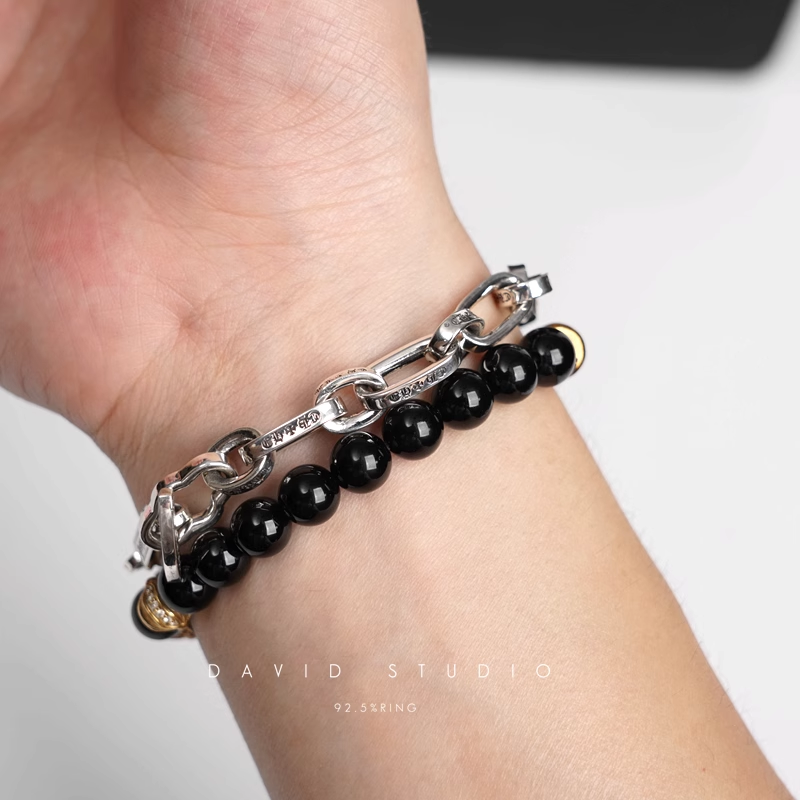 INSCRIBED LOGO CHAIN BRACELET
