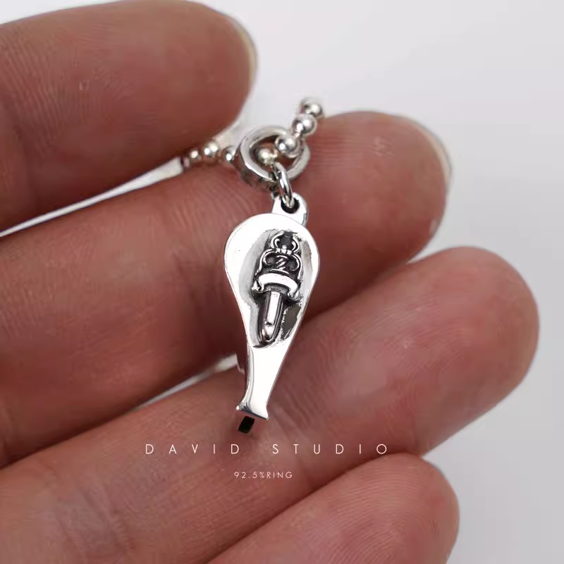 MINI DAGGER WHISTLE PENDANT – BALL CHAIN