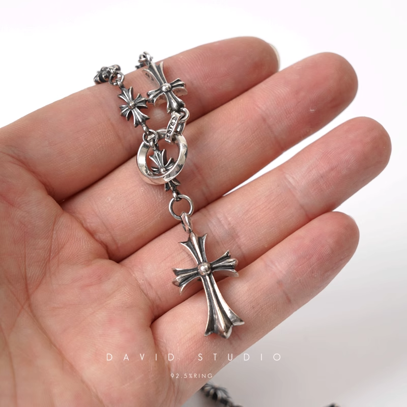 CH CROSS AND BABYFAT CHARM WITH TINY E CH PLUS CHALK CHAIN