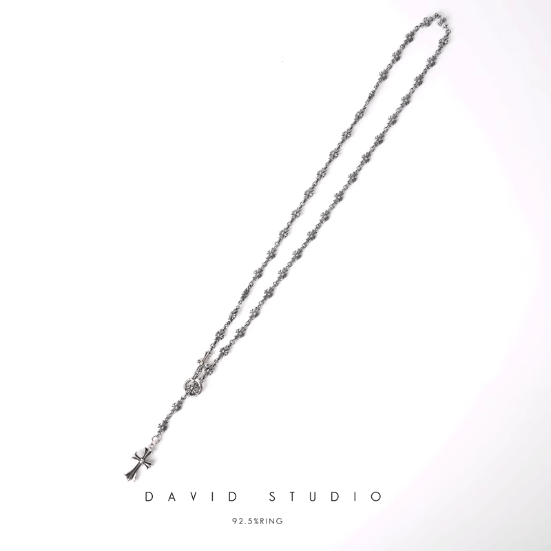 CH CROSS AND BABYFAT CHARM WITH TINY E CH PLUS CHALK CHAIN