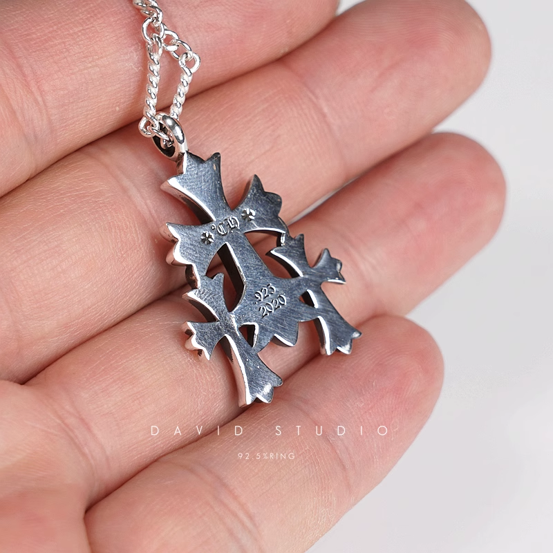 CEMETERY CUT OUT PENDANT – TWIST CHAIN