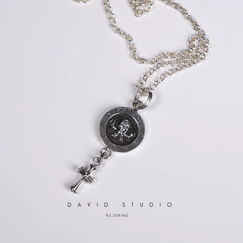 FOTI MEDALLION BABY CROSS CHARM – ROLL CHAIN