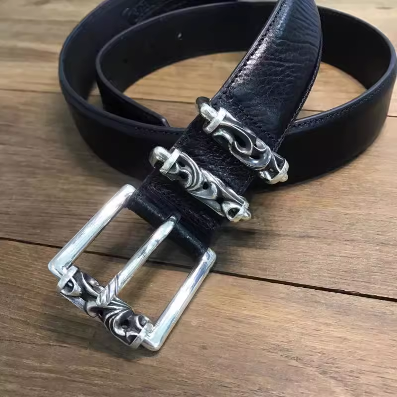 BLT 3PC ROLLER BUCKLE COWHIDE LEATHER BELT