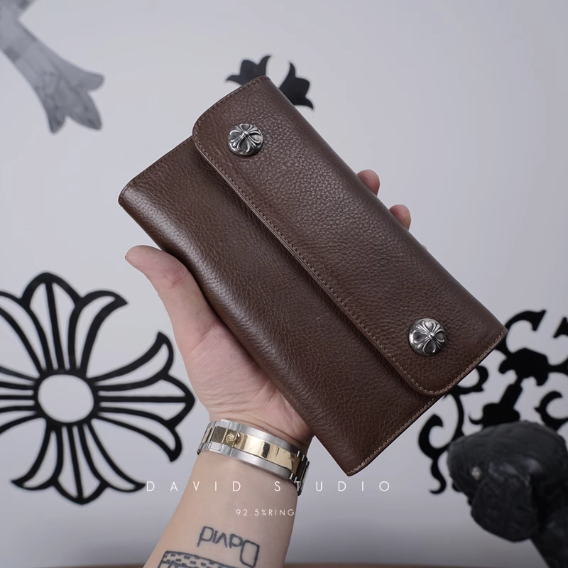 2 DAGGER ZIP 2 SNAP CROSS BUTTON LONG WALLET