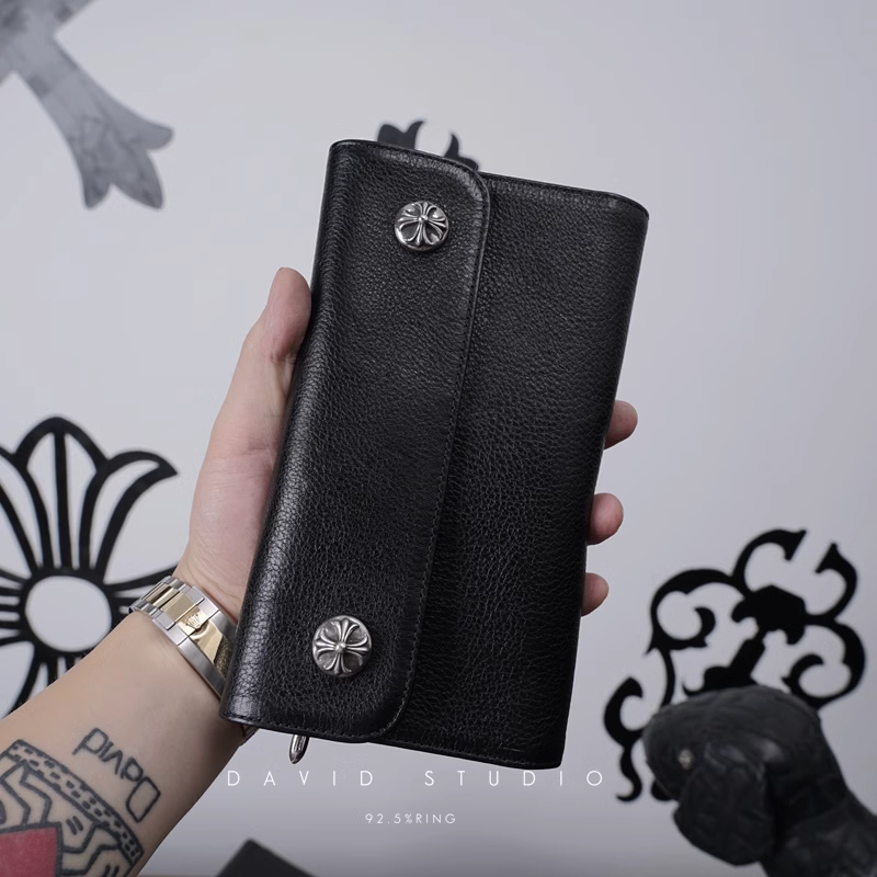 2 DAGGER ZIP 2 SNAP CROSS BUTTON LONG WALLET