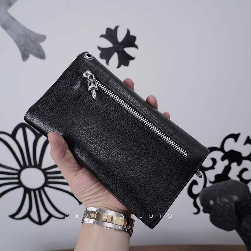2 DAGGER ZIP 2 SNAP CROSS BUTTON LONG WALLET