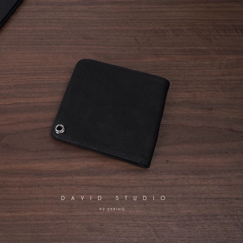 SNAP CROSS BUTTON SHEEPSKIN WALLET