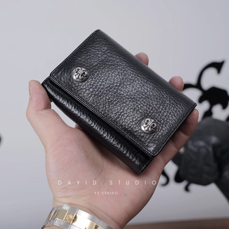 2 SNAP FLEUR BUTTON CROSS WALLET