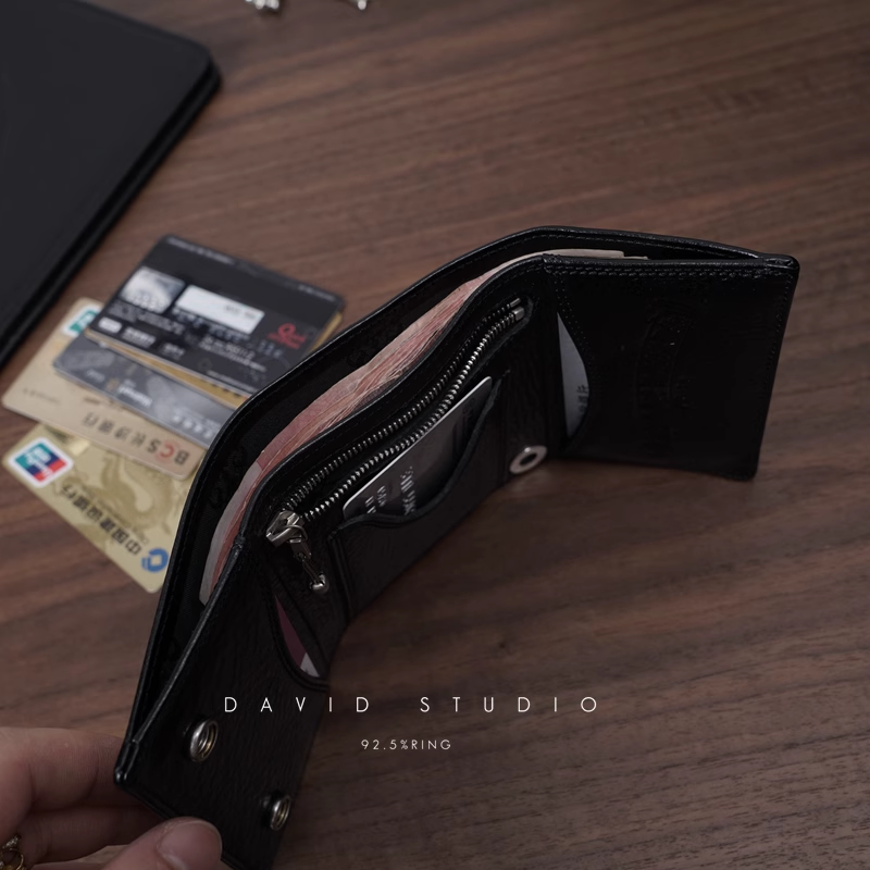 2 SNAP FLEUR BUTTON CROSS WALLET