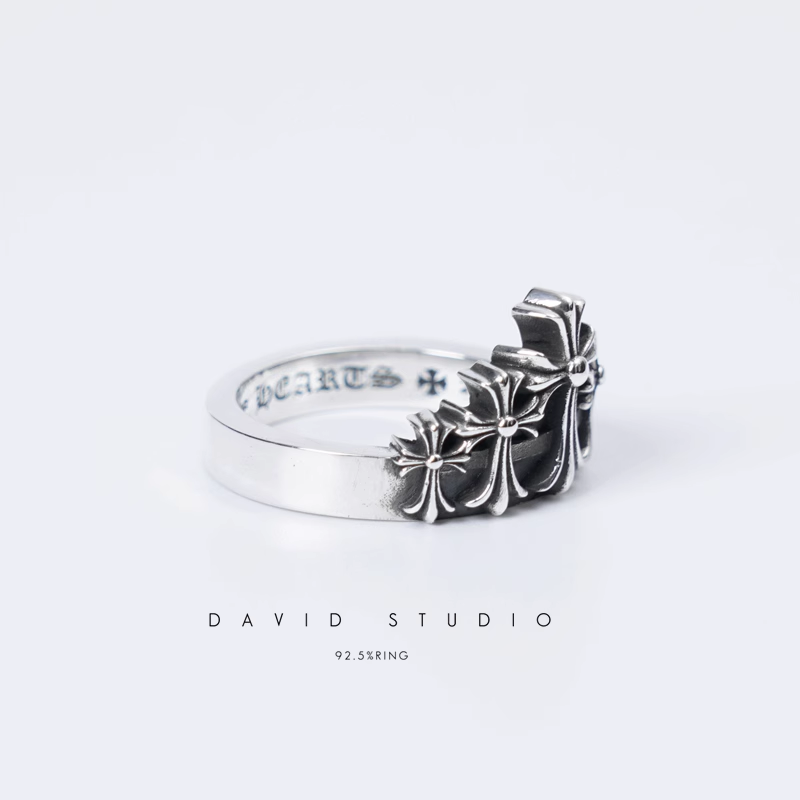 CROSS CROWN RING