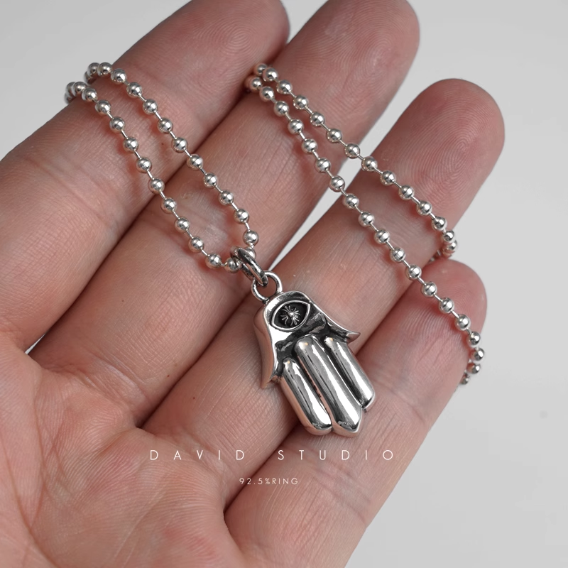 HAMSA HAND CHARM – BALL CHAIN