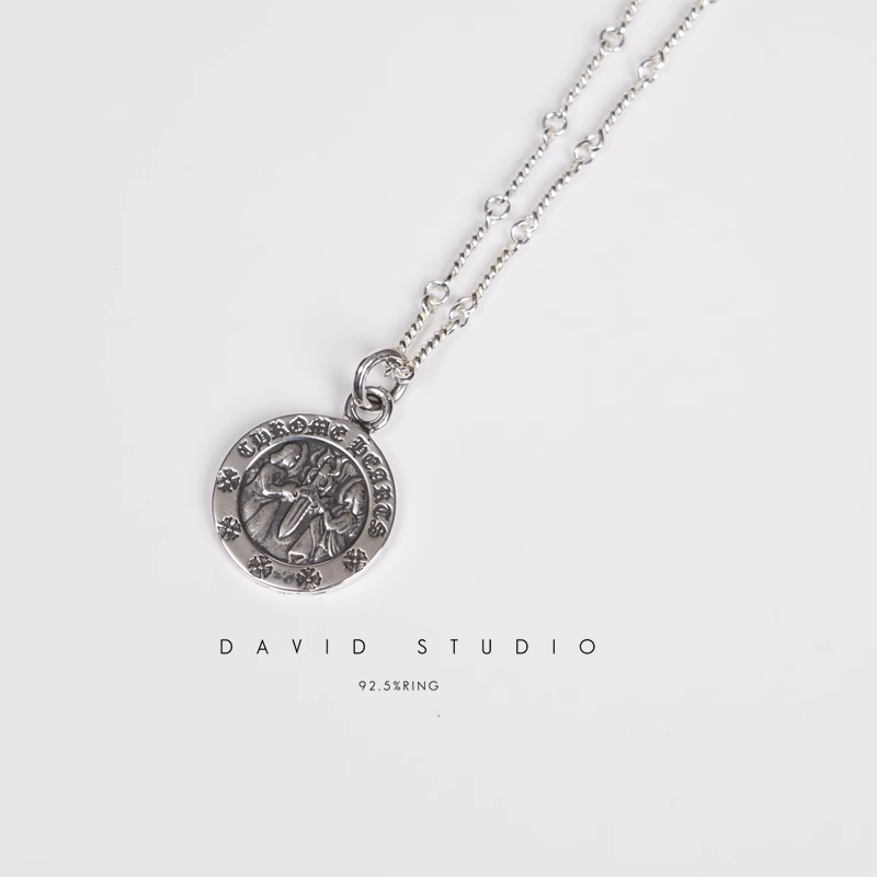 ROUND ANGEL MEDALLION CHARM – TWIST CHAIN