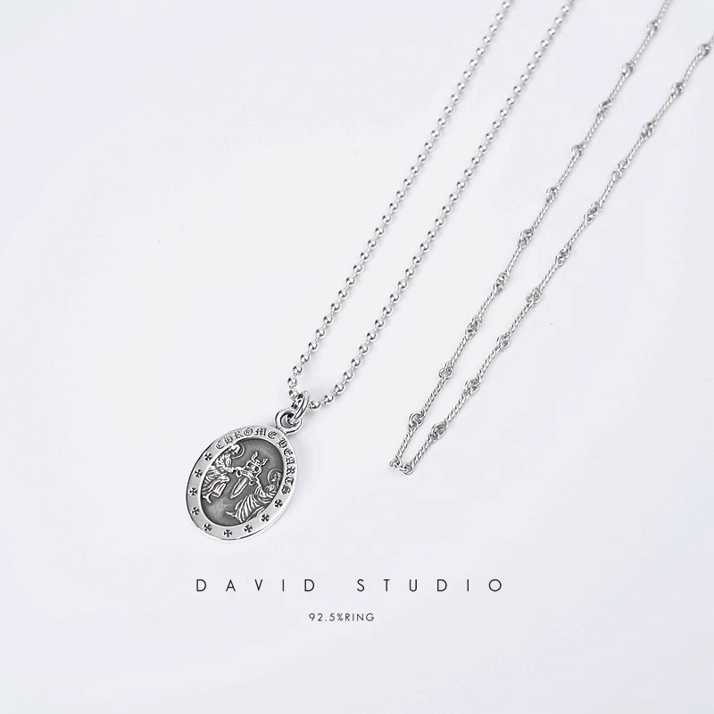 OVAL ANGEL MEDALLION CHARM – BALL CHAIN