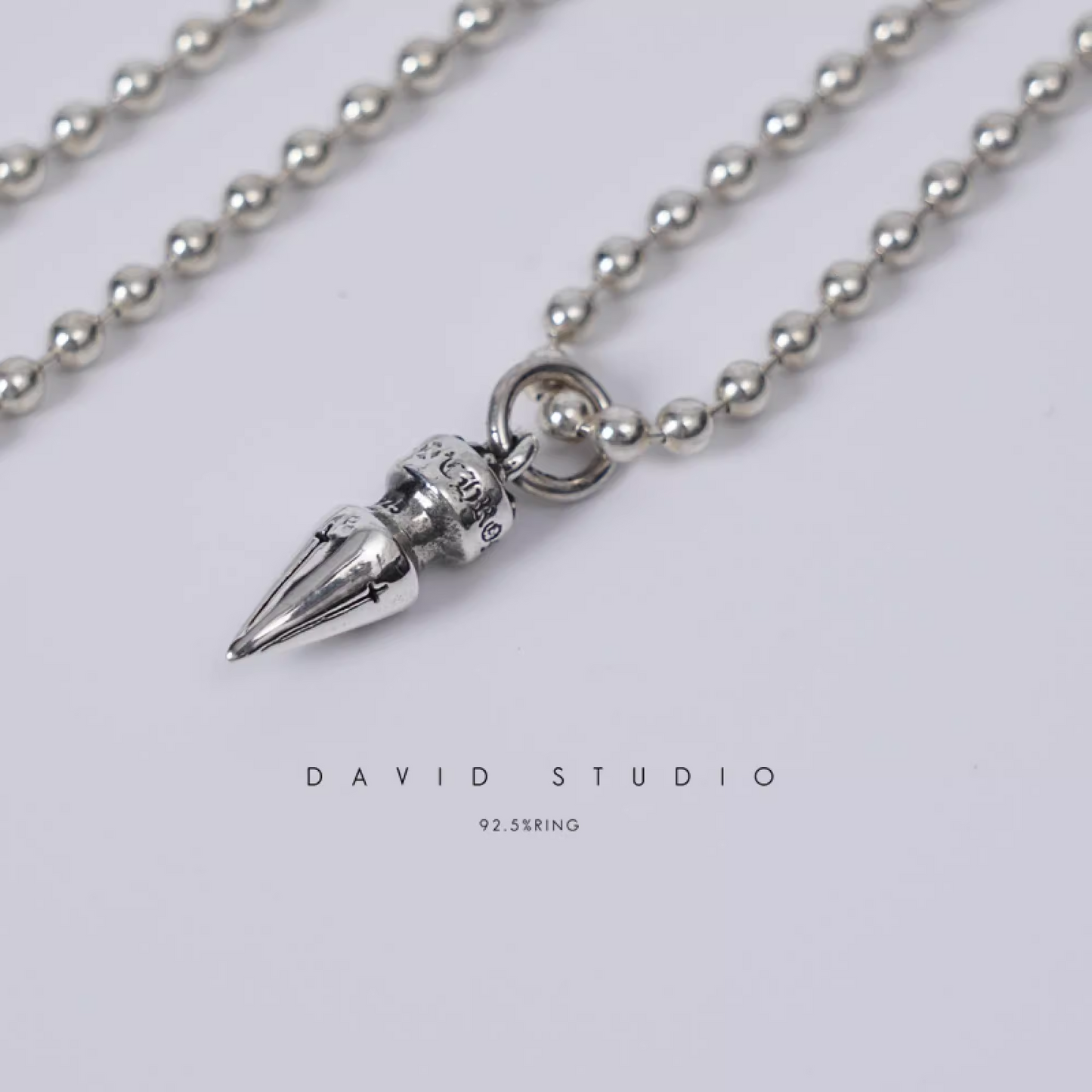 SMALL SPIKE PENDANT – BALL CHAIN