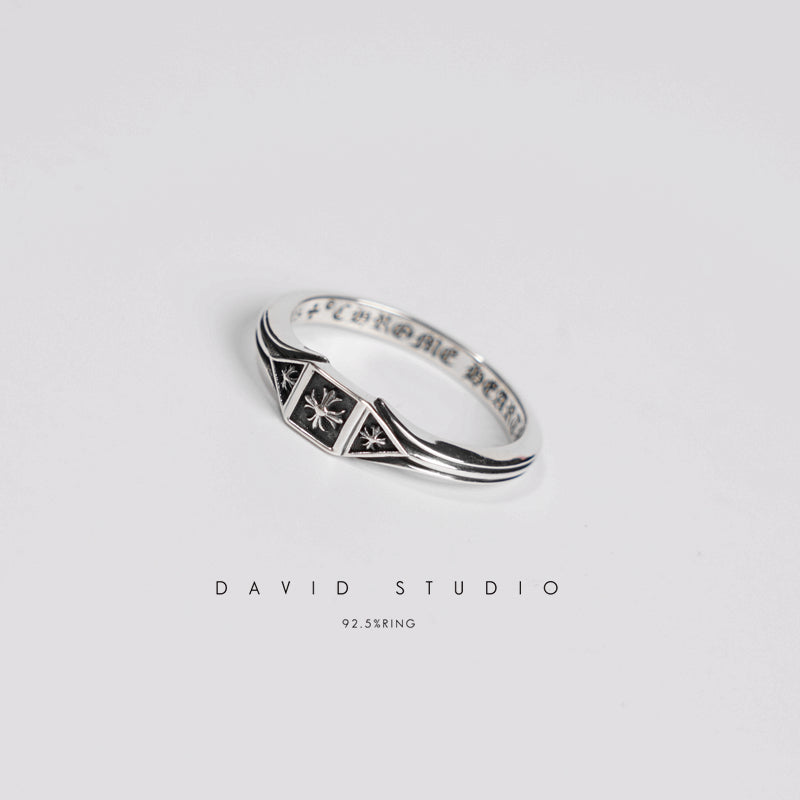 CHROME HEARTS TRIPLE CROSS DECO RING