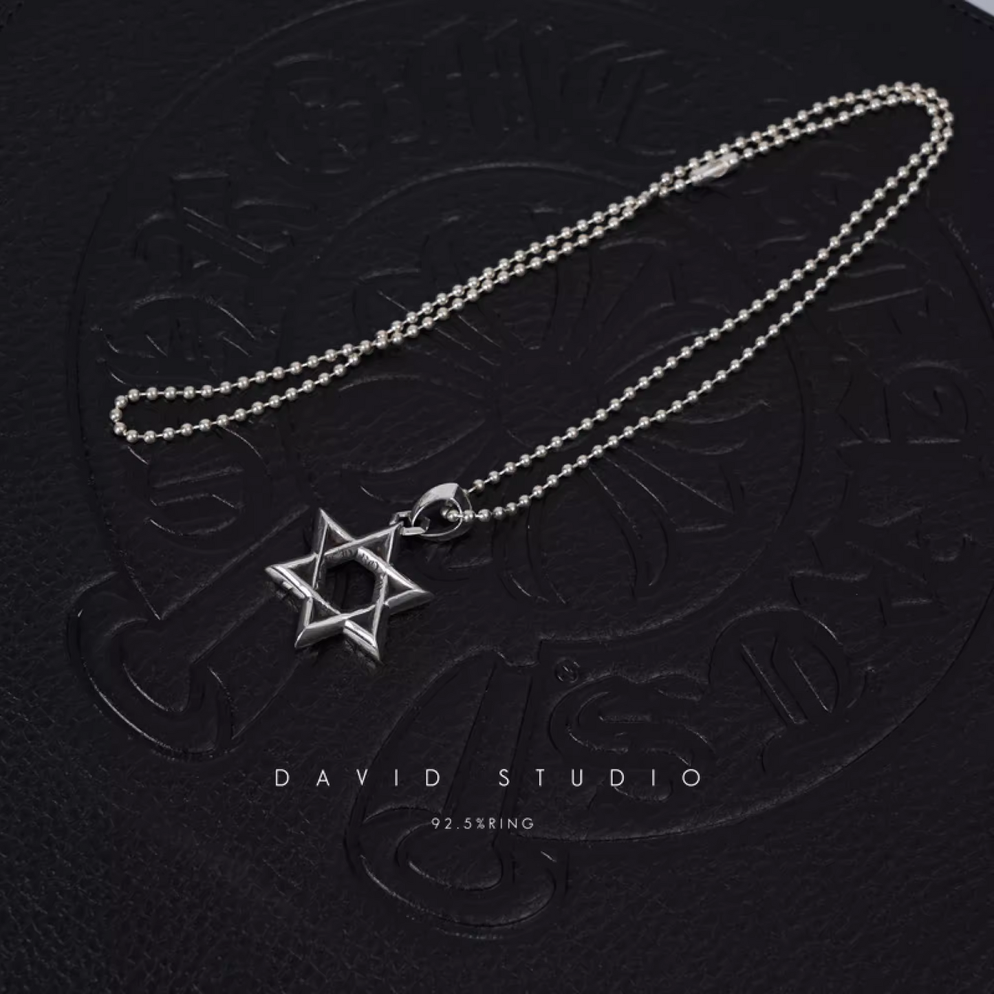 SMALL STAR OF DAVID PENDANT – BALL CHAIN