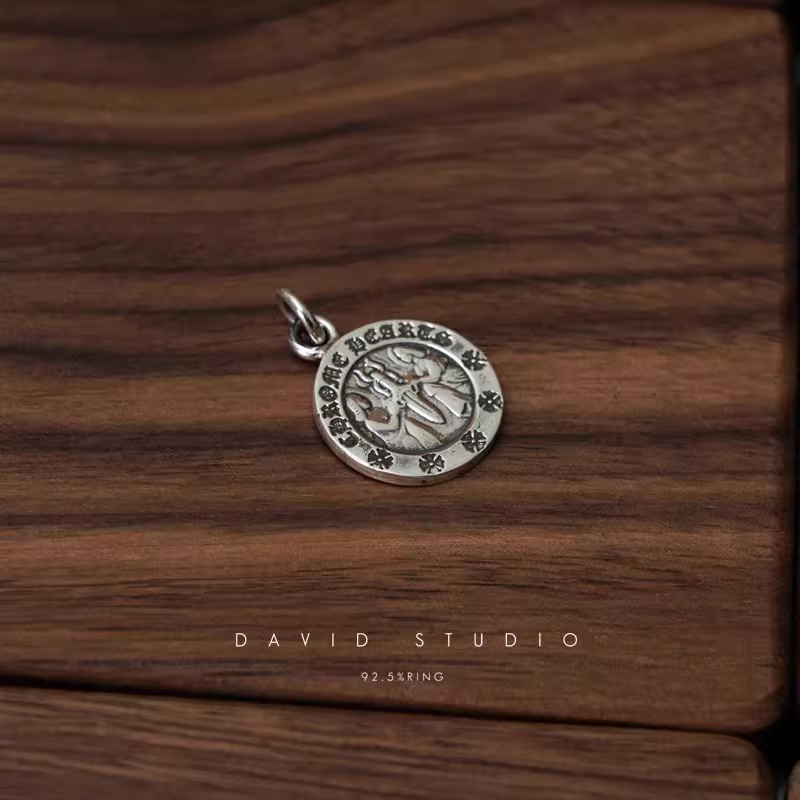 ROUND ANGEL MEDALLION CHARM