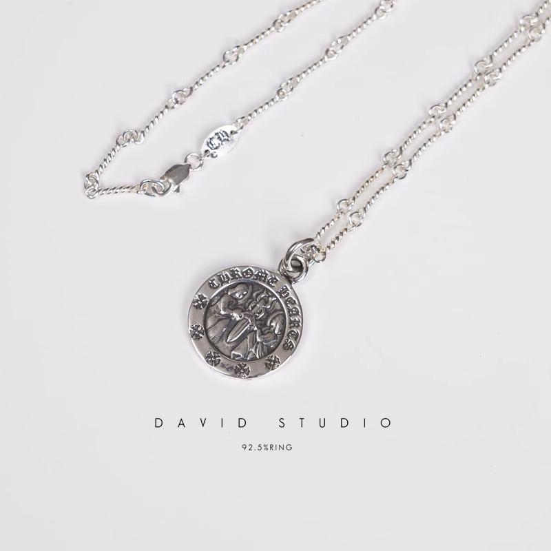 ROUND ANGEL MEDALLION CHARM – TWIST CHAIN
