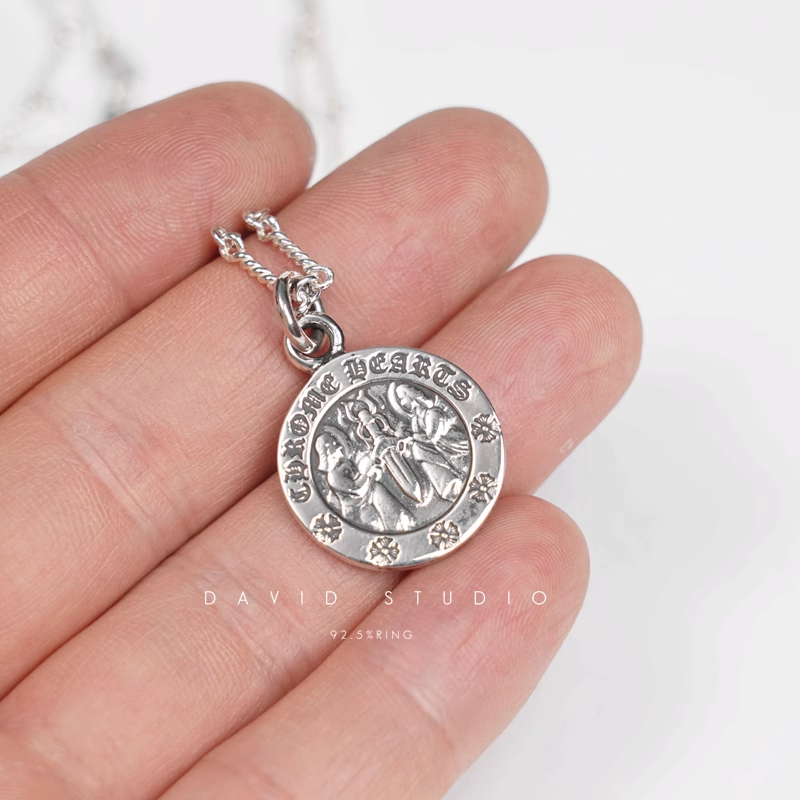ROUND ANGEL MEDALLION CHARM – TWIST CHAIN