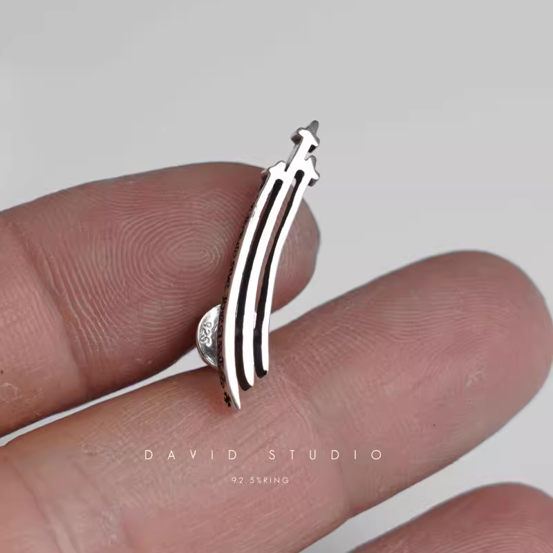 3RS CROSS EARRING