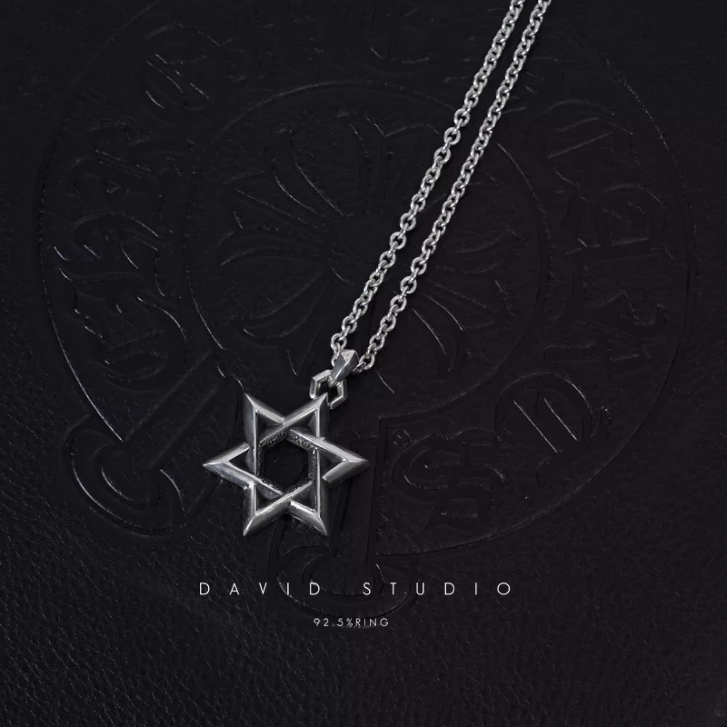 LARGE STAR OF DAVID PENDANT – ROLL CHAIN