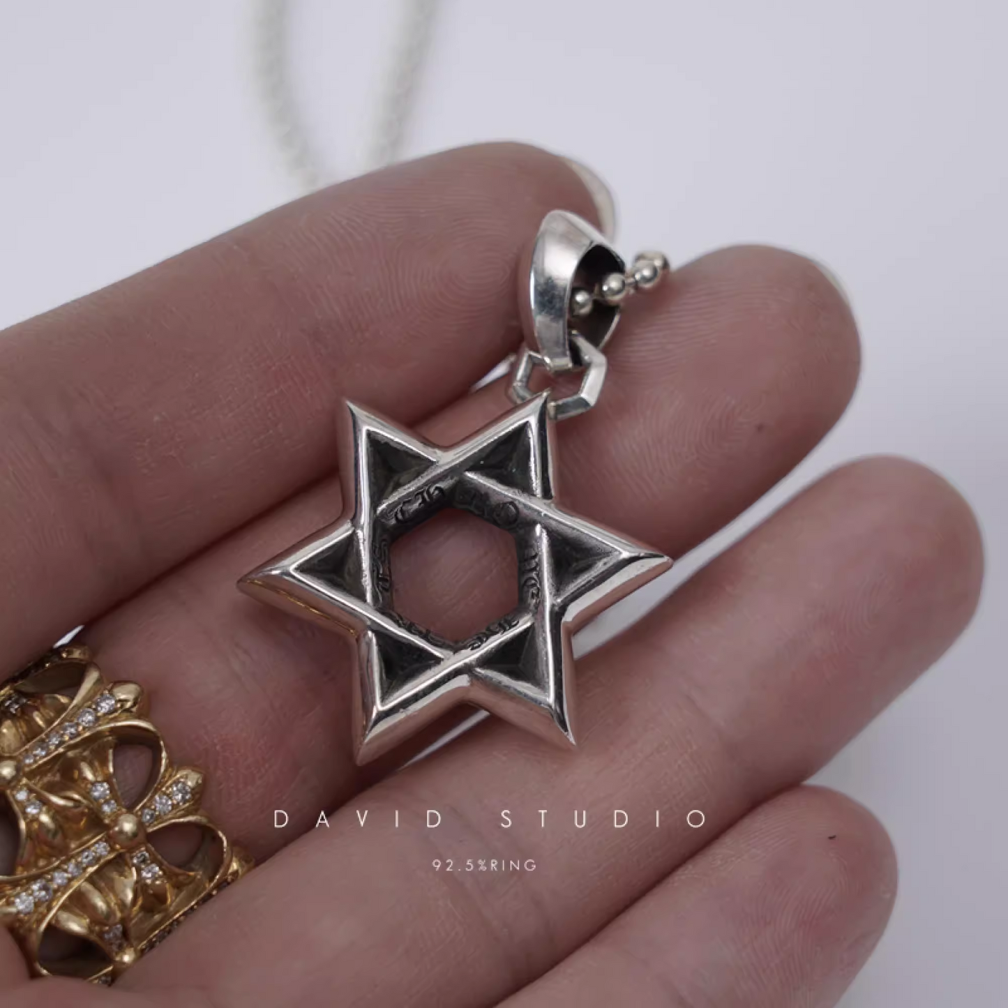 SMALL STAR OF DAVID PENDANT – BALL CHAIN
