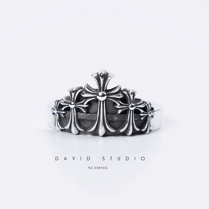 CROSS CROWN RING