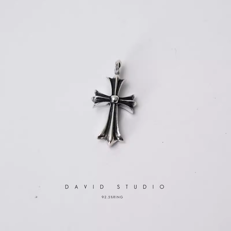 SMALL CROSS CHARM WITH DIAMONDS
