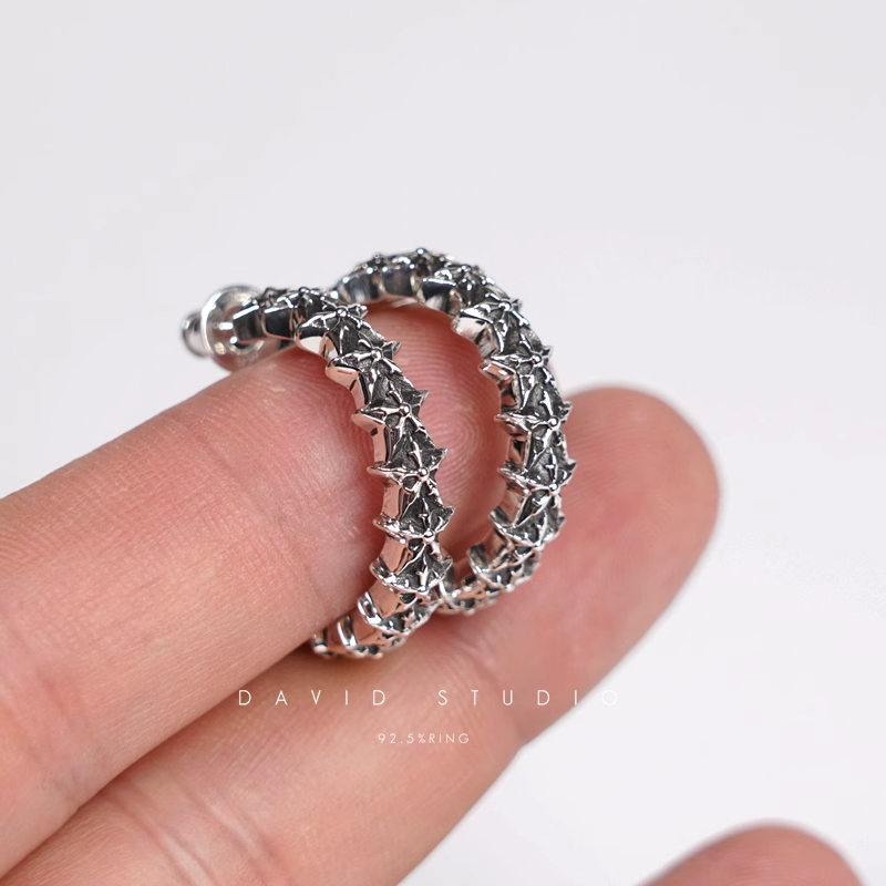 5 SIDED STAR HOOP EARRINGS