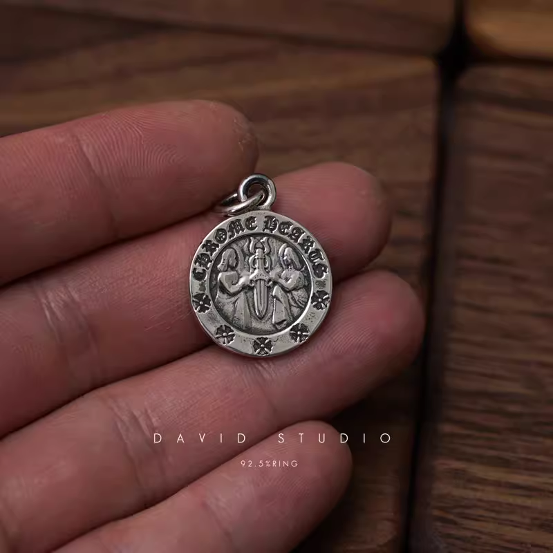 ROUND ANGEL MEDALLION CHARM