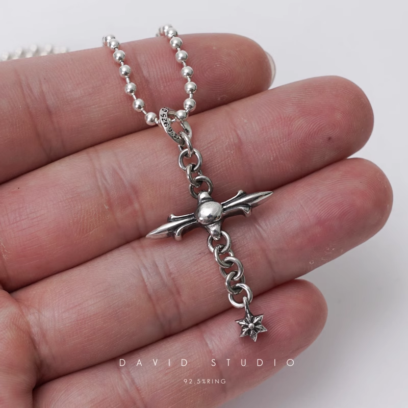 ROLY CROSS PENDANT – BALL CHAIN