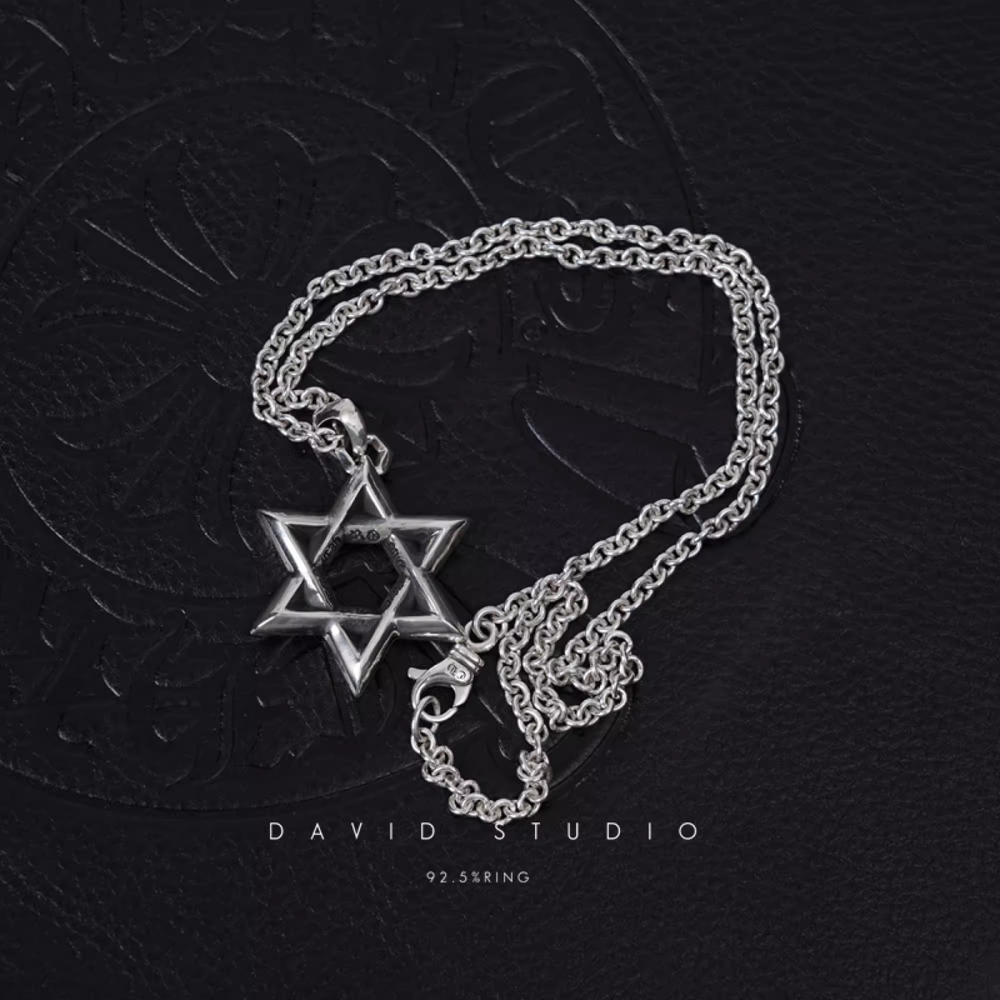 LARGE STAR OF DAVID PENDANT – ROLL CHAIN