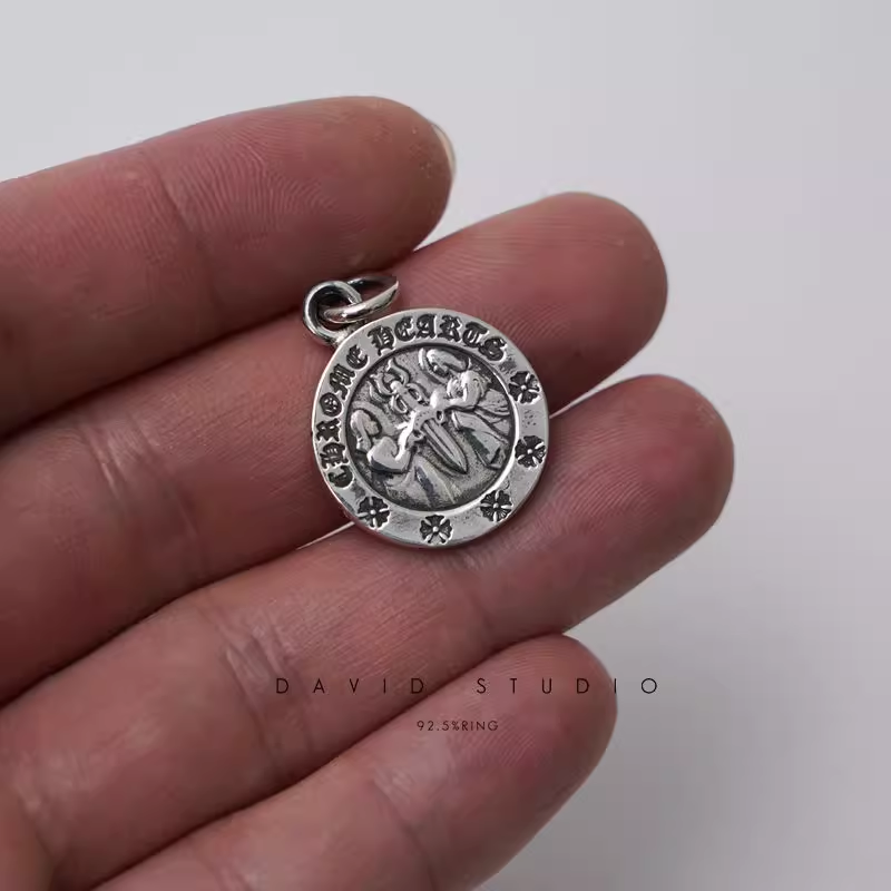 ROUND ANGEL MEDALLION CHARM