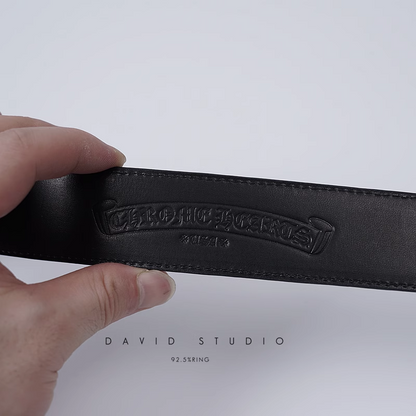 GUNSLINGER BUCKLE COWHIDE LEATHER BELT