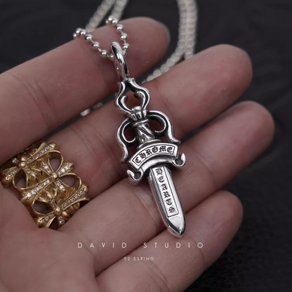 DOUBLE DAGGER PENDANT – BALL CHAIN