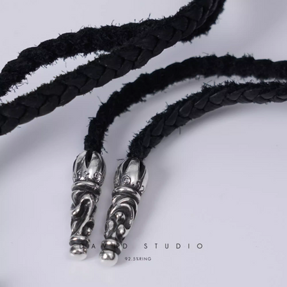 DOUBLE PLUS CHARM – LEATHER BRAID