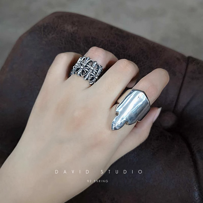 CHROME HEARTS FLEUR TAIL RING