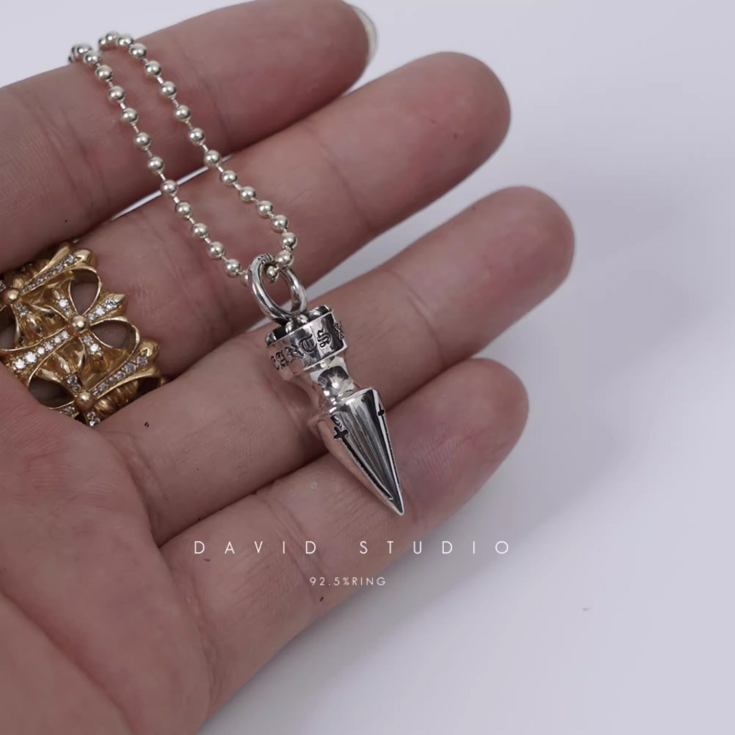 SPIKE PENDANT – BALL CHAIN